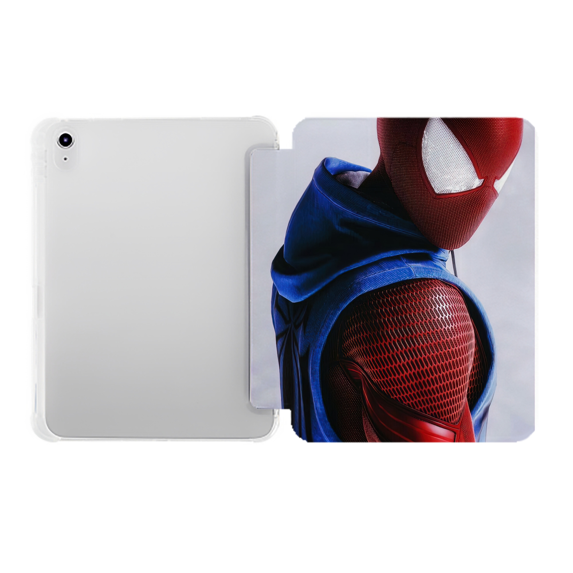 （画像用） Spider Man スパイダーマン IPad ケース ペン収納付き 三つ折りスタンド PUレザー×シリコン 対応機種9.5/10.5/10.9インチ